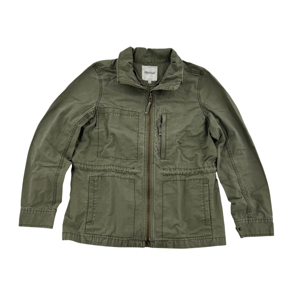 Madewell Field Jacket Womens L Green Excellent Utility Military Cotton C3394